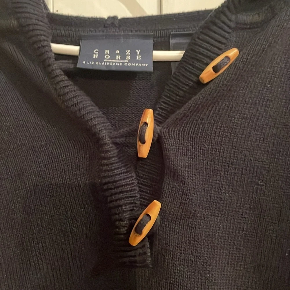 Crazy Horse Navy Blue Sweater W/Hood-XL - Picture 2 of 7